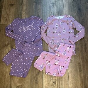 Girl’s Ballet Dance Pajama Set, Carters, Pink Purple, Winter, Warm, Size 7
